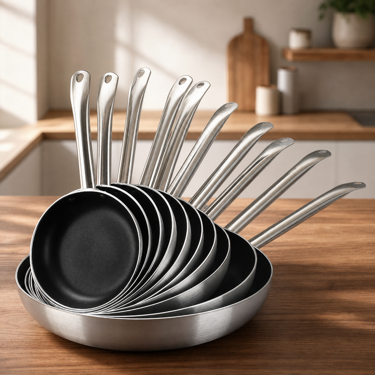 Non-Stick Aluminum Frying Pan selectable diameter range