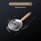 316 Stainless Steel Honeycomb Frying Pan 16cm with glass lid