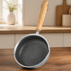 Deep Stainless Steel Mini Frying Pan patterned surface detail