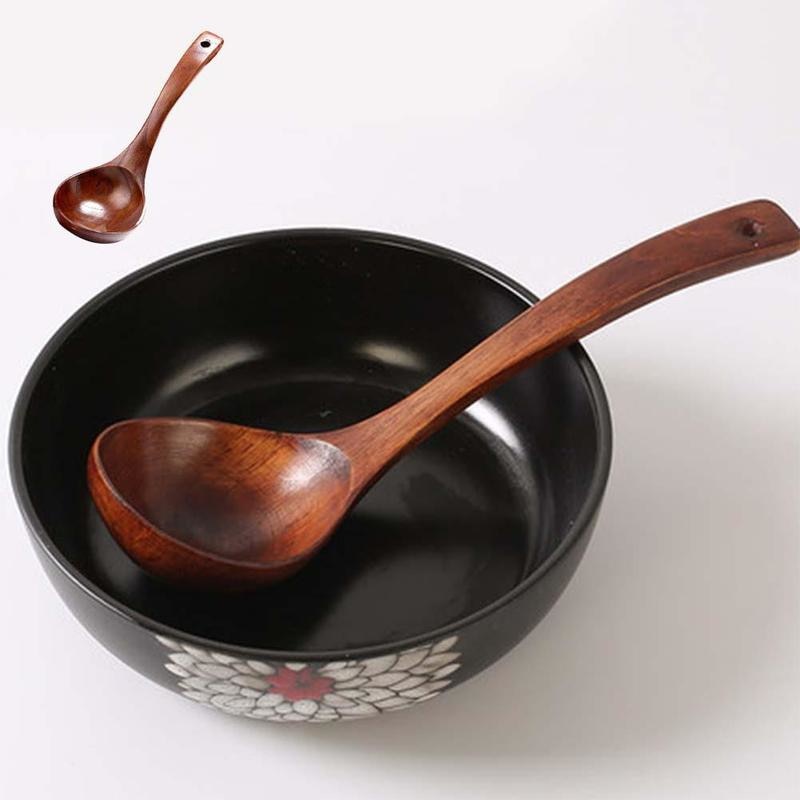 Long-Handled Bamboo Soup Spoon