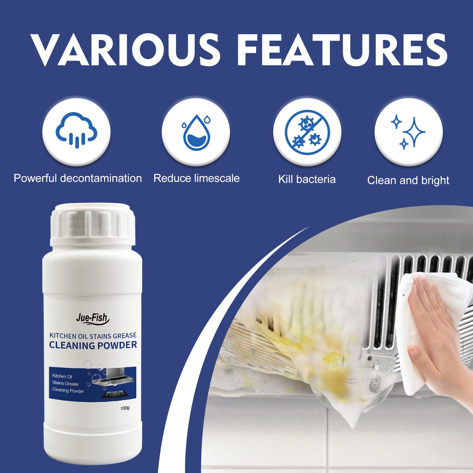 Kitchen Oil-Cleaning Powder