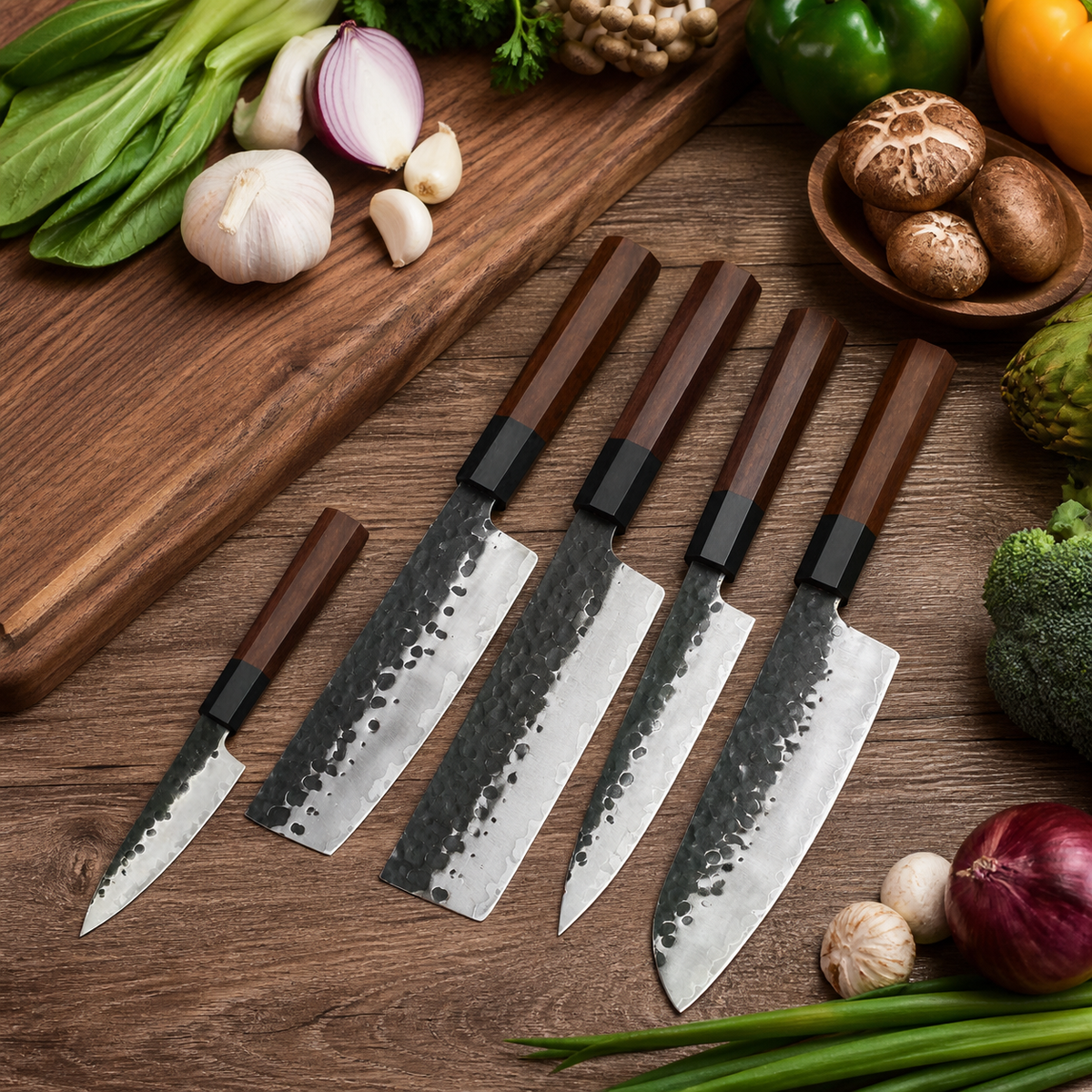 Forged Kitchen Knife Set kitchen editorial