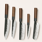 Forged Kitchen Knife Set five-piece overview