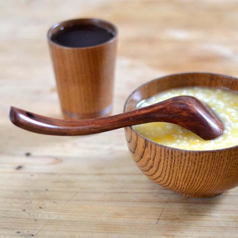 Long-Handled Bamboo Soup Spoon