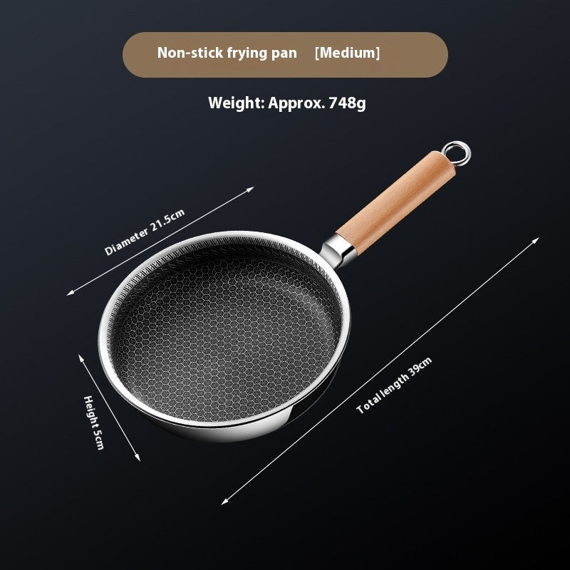 316 Stainless Steel Honeycomb Frying Pan 20cm variant