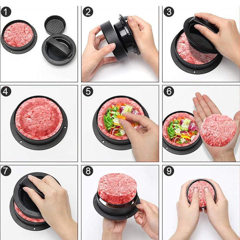 3-in-1 Burger & Meatball Press | Karu Cookware