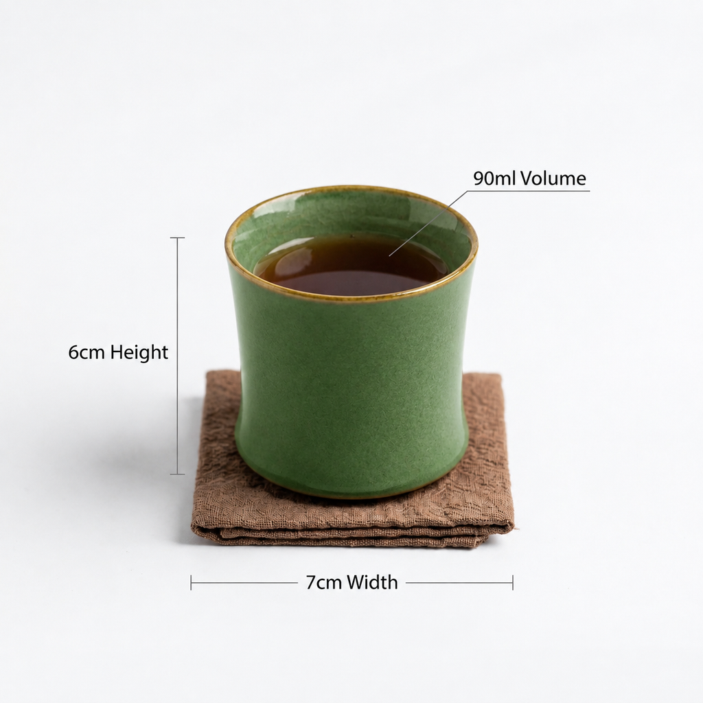 Bamboo-Joint Ceramic Tea Cup (90ml)