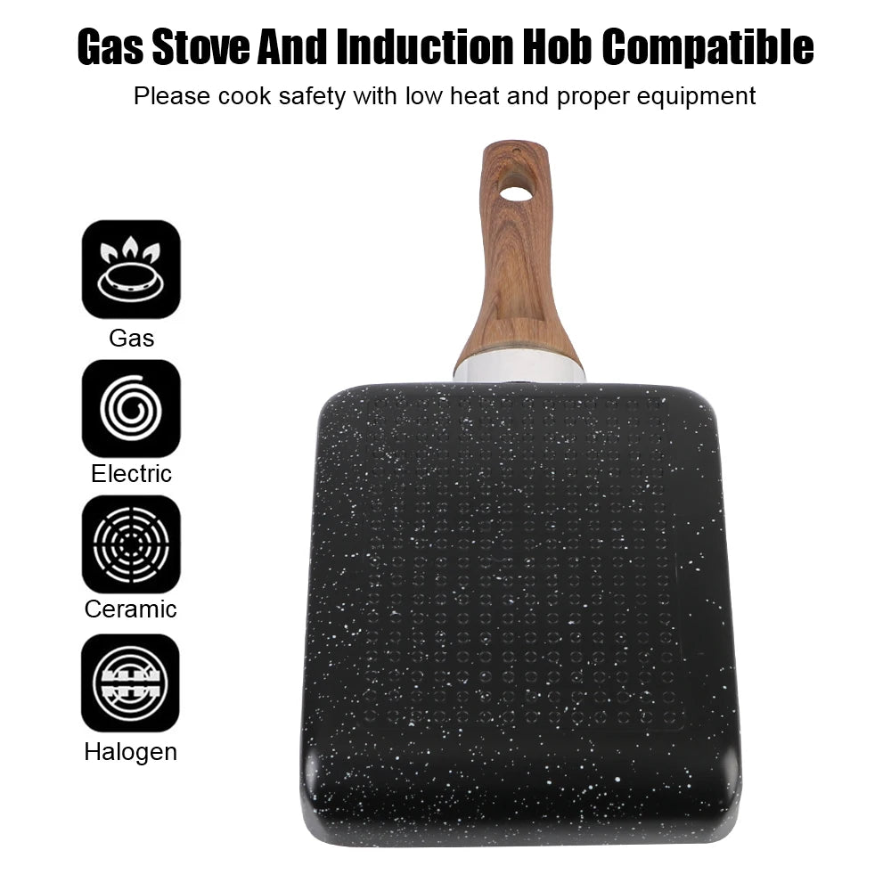 Cookware Fry Egg Pancake Kitchen Pot Mini Non-Stick Pan Black Breakfast Make Frying Pan