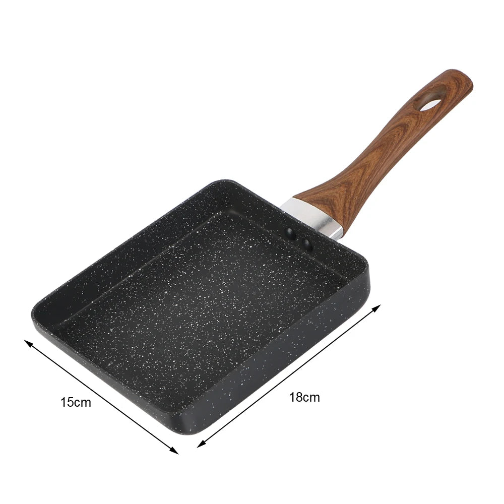 Cookware Fry Egg Pancake Kitchen Pot Mini Non-Stick Pan Black Breakfast Make Frying Pan