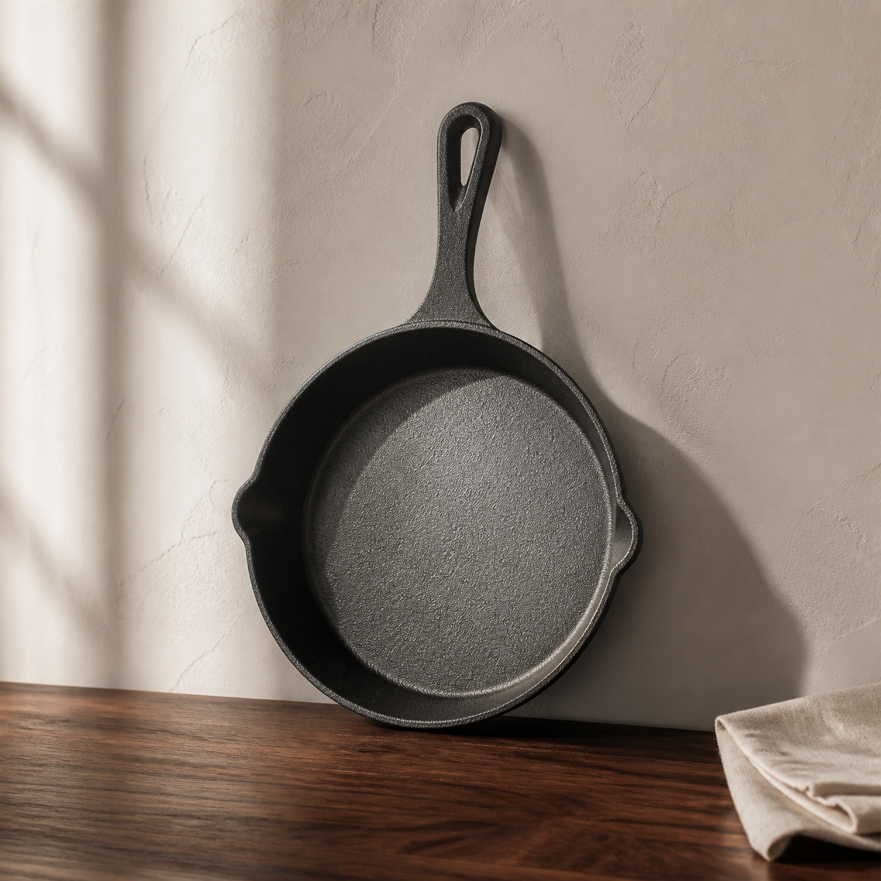 Three-Piece Flat-Bottom Frying Pan Set editorial image