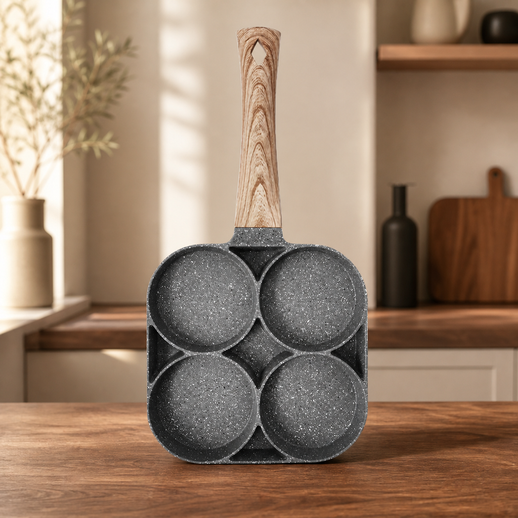 Maifan Stone Egg Frying Pan - 4 holes