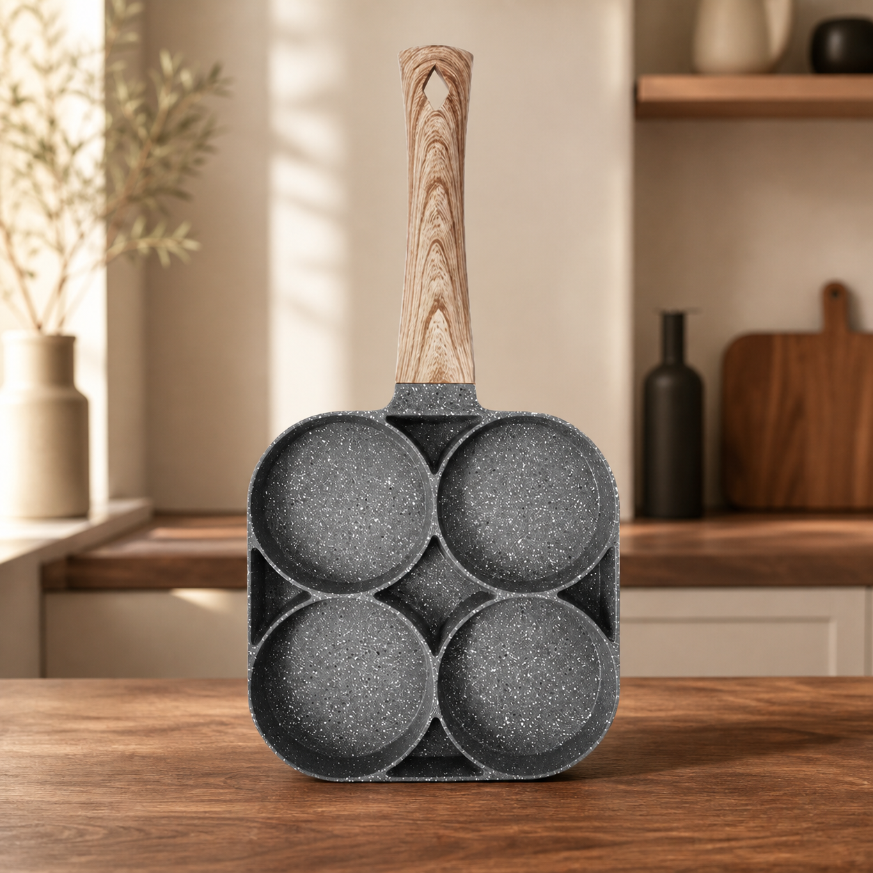 Maifan Stone Egg Frying Pan - 4 holes