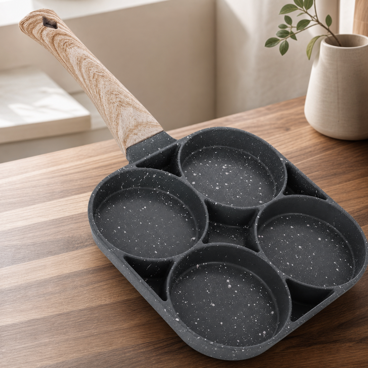 Maifan Stone Egg Frying Pan angled view