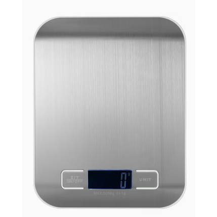 Electric kitchen scale battery compartment