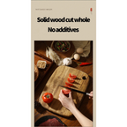 Acacia cutting board solid wood detail