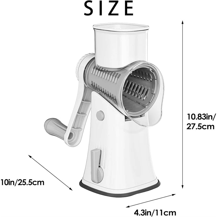 Rotary cheese grater dimensions